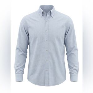 PETER MILLAR MENS BUTTON DOWN SHIRT LIGHT WHITE CHECK SIZE L